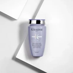 Kérastase Blond Absolu Bain Ultra-Violet 10 Kérastase Blond Absolu Bain Ultra-Violet -Promos Beau Lisse Boutique kerastase blond absolu bain ultra violet shampoing bain pour les cheveux blonds froids ayant subi une decoloration ou un balayage